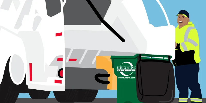 Rumpke Recycling Container On America Recycles Day November 15