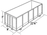 30 Yard Roll Off Dumpster Dimensions