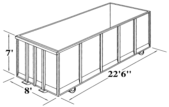 Rumpke 40 Yard Roll Off Dumpster Dimensions
