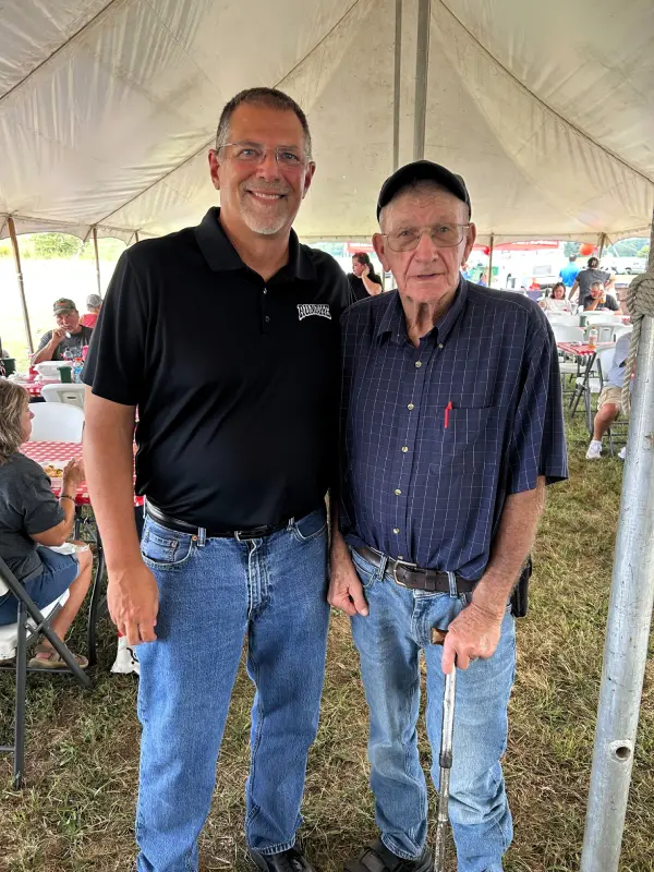 Jeff Rumpke And Former Facility Owner At The Rumpke Medora Landfill Event In Medora, IN