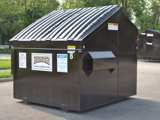 Rumpke 8 Yard Brown Front Load Dumpster