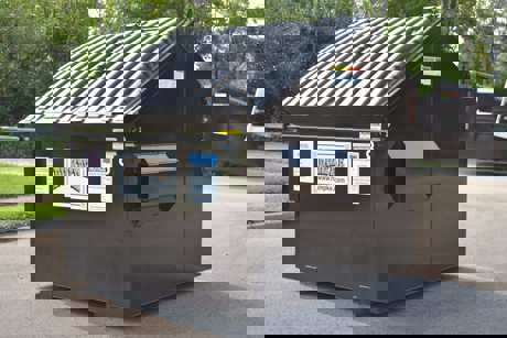 Rumpke 8 Yard Brown Front Load Dumpster