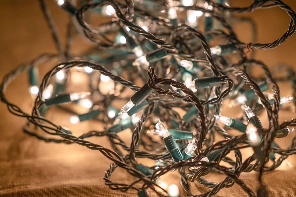 Old White Christmas Lights To Be Recycled Or Reused