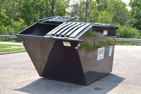 Rumpke 8 Yard Brown Rear Load Dumpster